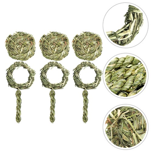 9pcs natural hay - natural, small